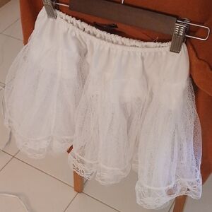 Chic White Lace Tu Tu Skirt